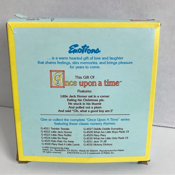 Vintage Mattel Emotions Once Upon A Time Dimensional Box Set Nursery Ryhme Art - Picture 7 of 12